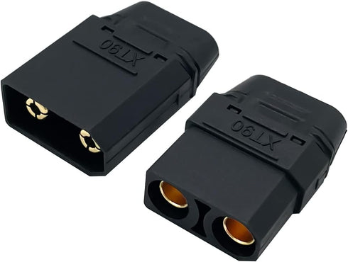 5Pair Black Amass XT90 XT-90 Male Female Bullet Connectors Power Plug with Heat Shrink for RC Lipo Battery