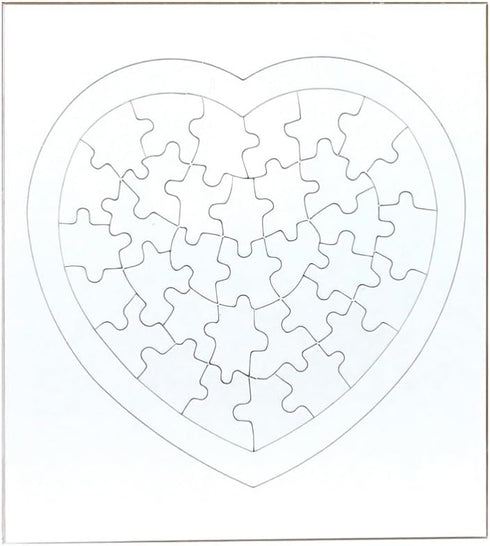 Hygloss Products Compoz-A-Puzzle - Heart Shape - Fun Activity - 36 Puzzle Pieces, 6 Puzzles