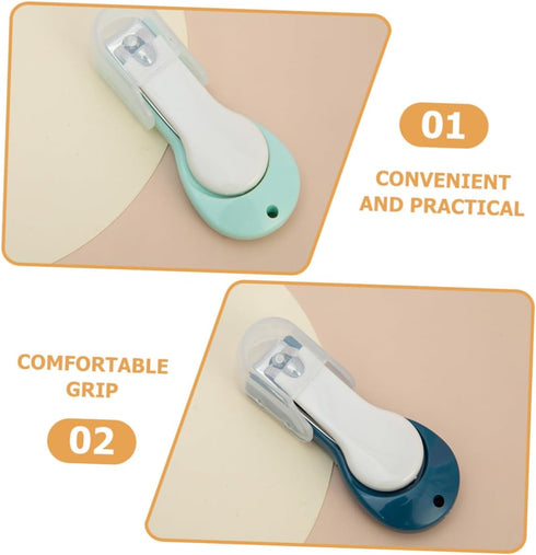 JUMPLAWN 3pcs Set Trimmer Baby Nail Clippers Cute Silicone Nail for Infants Toddlers Safe Newborn Grooming Kit