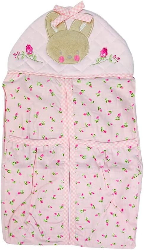 CribMATE Pink Diaper Stacker Storage Bunny Crib Hanging Diaper Organizer Baby Girl 1