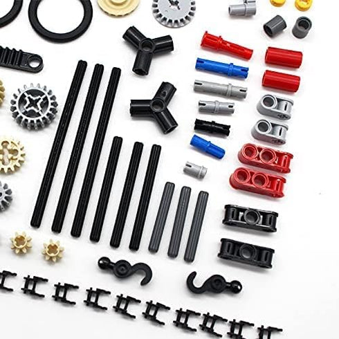 116PCS Gear and Axle Parts set Compatible with Lego Technic Parts, DIY Gears Chain Links Pins Axles Assortment Pack