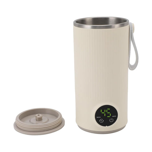 Yunir Portable Baby Bottle Warmer,400ML USB Charging Travel Bottle Warmer,Heat Up to 55