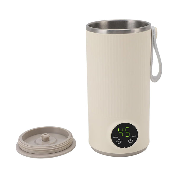 Yunir Portable Baby Bottle Warmer,400ML USB Charging Travel Bottle Warmer,Heat Up to 55