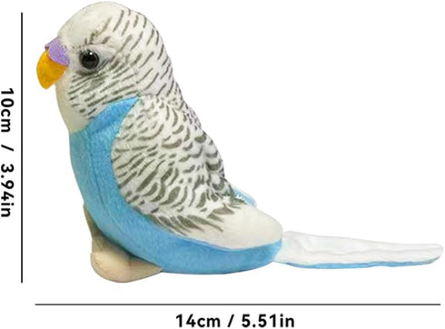 1 5.5 inches, Pcs Stuffed Parakeet Toy, Budgerigar Plush Toy, Parakeet Soft Toy, Stuffed Bird for Kids, Blue