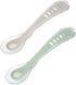 BEABA Toddler's Self-Feeding Spoon Set with Travel Case, Original Silicone Baby Spoons, Baby Essentials, Baby Spoons, Travel Set, Baby Gifts, Sage + Cloud by Beaba