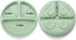 PandaEar Silicone Baby Feeding Set, 2 Pack Divided Suction Plate with 2 Pack Spoons, Baby Led Weaning Supplies