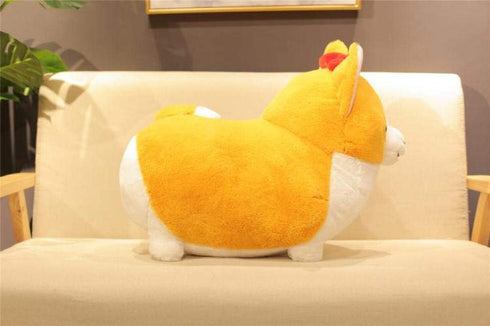 Cartoon Corgi Dog Soft Plush Animal Throw Pillow Plush Toy.