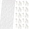 10 PCS 0.047x10.24" Steel Pushrods and 10 PCS Nylon 0.79x0.43" Lock on Control Horns for RC Airplane