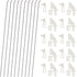 10 PCS 0.047x10.24" Steel Pushrods and 10 PCS Nylon 0.79x0.43" Lock on Control Horns for RC Airplane