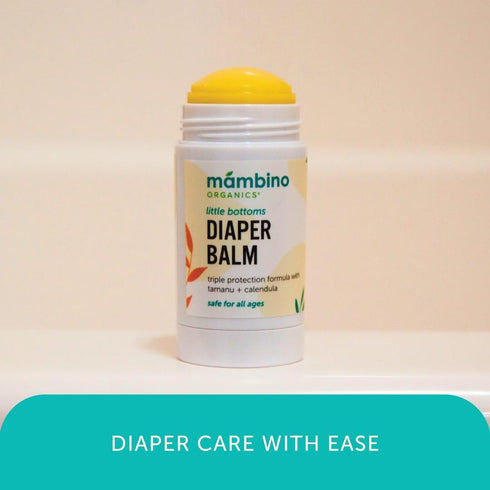 0.63 Mambino Organics Little Bottoms Diaper Balm, Baby Essentials Diaper Rash Cream, Newborn Essentials Must Haves