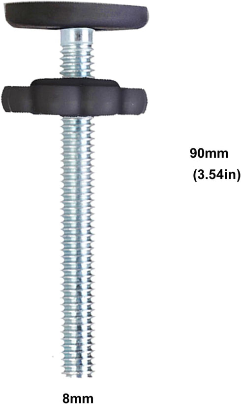 4 Pack Baby Gate Screws Replacement Threaded Spindle Rod 8MM(M8), Screw Bolts Hardware Parts Kit for Pet & Dog Pressure Mounted Safety Door & Stair Gates (a Black)