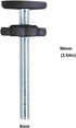 4 Pack Baby Gate Screws Replacement Threaded Spindle Rod 8MM(M8), Screw Bolts Hardware Parts Kit for Pet & Dog Pressure Mounted Safety Door & Stair Gates (a Black)