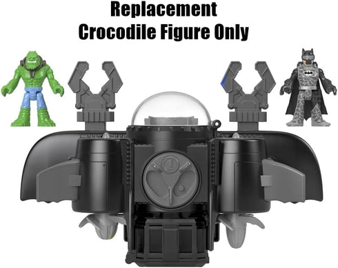 Replacement Part for Fisher-Price Imaginext DC Super-Friends Batsub Playset, Killer Crocodile Figure, Green with Blue