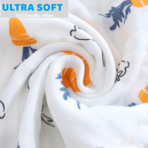 6Pack 20''x10'' 100% 6 norinori Baby Burp Cloths Muslin Washcloths - Muslin Burp Cloths Hanky Large Extra Soft