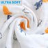 6Pack 20''x10'' 100% 6 norinori Baby Burp Cloths Muslin Washcloths - Muslin Burp Cloths Hanky Large Extra Soft