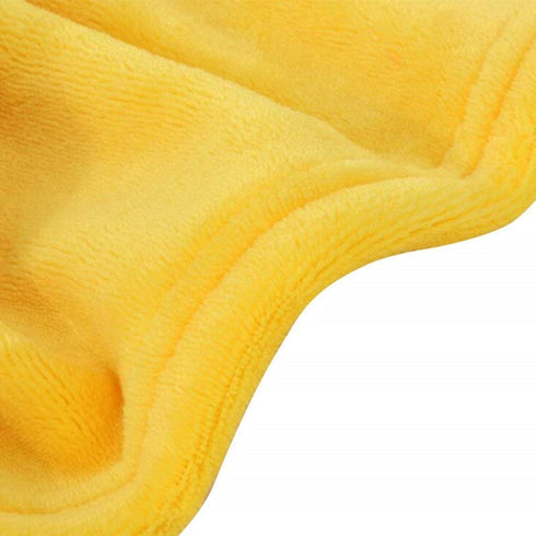 Vauwmsr Baby Hooded Blanket, Ultra Soft Warm Newborn Infant Swaddle Wrap Bath Shower Towel, 25.6" x 39.4", Yellow