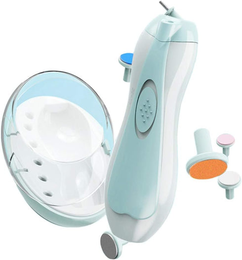 Rabbfay Electric Baby Nail File Trimmer, Safe Infant Nail Filer with Light, Battery
