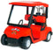 KiNSFUN Red Golf Cart 4½" Die Cast Metal Model Pullback Action Toy