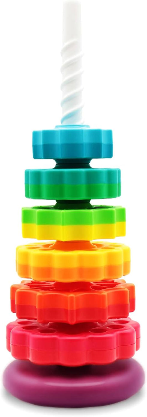Baby Spin Stack Toy, Premium Stacking Toy for Toddlers, Educational Learning Toy for 1-3 Year Old Birthday Gifts