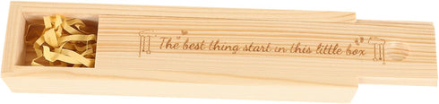 Elegant Wooden Pregnancy Test Keepsake Box with Lid Newborn Announcement Storage Case