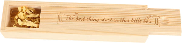 Elegant Wooden Pregnancy Test Keepsake Box with Lid Newborn Announcement Storage Case