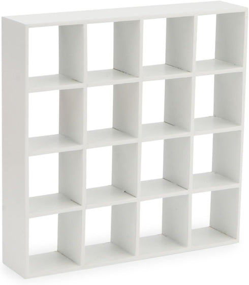 Miniature Furniture Storage Rack 1/12 Dollhouse Furniture 16 Grid Shelf Bookshelf Display
