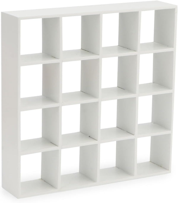 Miniature Furniture Storage Rack 1/12 Dollhouse Furniture 16 Grid Shelf Bookshelf Display