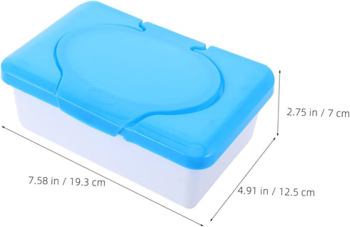 SHOWERORO Compact Wipes Container with Lid Lightweight and Refillable Wipes Holder for Home Office