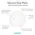 Bumkins Toddler and Baby Suction Plates, Silicone Grip Dish for Babies and Kids, Baby Feeding Supplies, Platinum