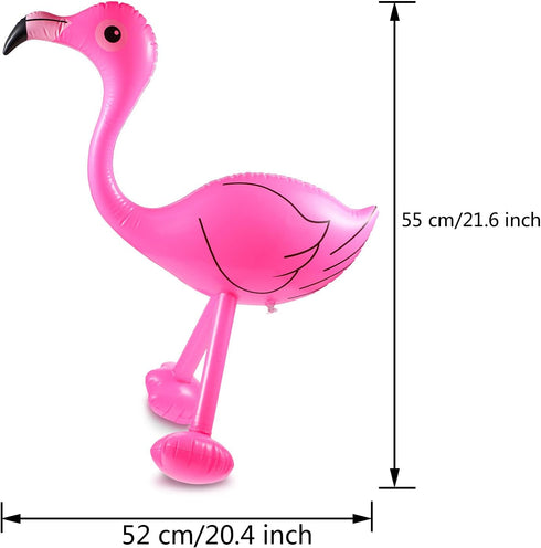 Inflatable Pink Flamingo - Luau Party Accessories for Hawaiian Party Decoration (6 Pieces)