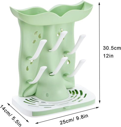 Countertop PandaEar Baby Bottle Drying Rack, Vertical Rack Detachable Travel Bottle Rack, Space Saving Standing Drying