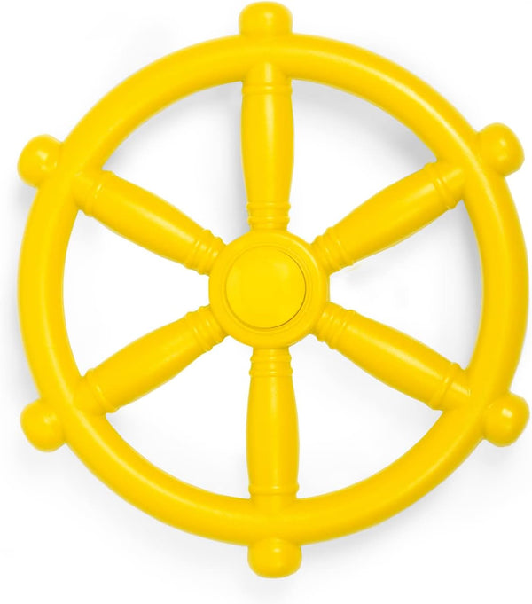 Barcaloo Kids Playground Pirate Ship Wheel - Yellow Steering Wheel for Swing Set, Toddler Playset
