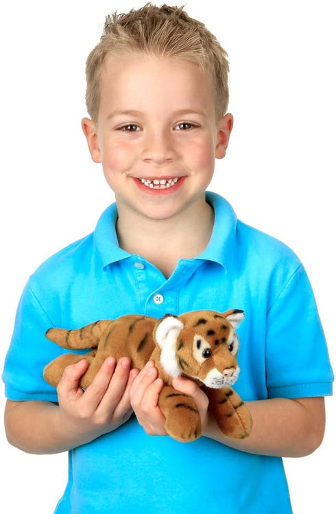 Bearington Lil' Saber Small Plush Stuffed Animal Tiger, 9 Inches