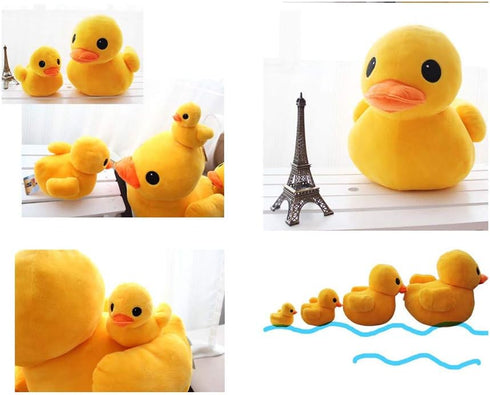 VIDOSCLA Yellow Duck Stuffed Plush Pillow Animal Dolls, Super Soft Huggable Toy Gift for Children