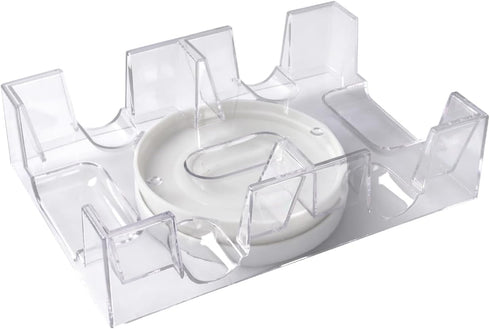 GSE Dual Deck 360° Rotating Canasta Card Holder Tray for Kids & Adults - Swivel Cards Holders