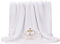 My Baptism Baby Christening Dedication White Blanket with Embroidered Cross Premium Soft