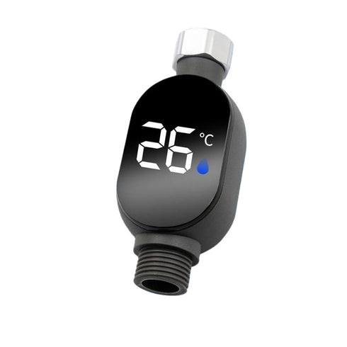 VBSNKLOI LED Shower Thermometer, LED Shower Temperature Gauge Led Digital Display Instant-Read Temperature