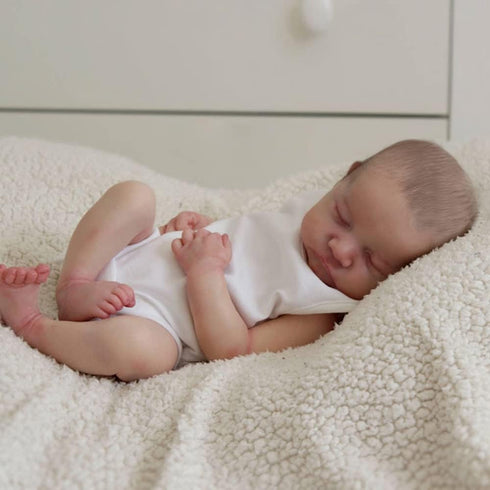 CHAREX 18 Inch Realistic Reborn Baby Doll, Levi Lifelike Silicone Soft Cloth Body, Gift for Kids 3+