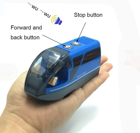 Battery Operated Train for Wooden Track Set Toys, Magnetic Couplings City Vehicle for Toddlers 3-5 Years (Without