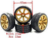 1/10 Scale OnRoad Rubber Tires & Wheels Rims Hex Hub 12mm (no glued) for RC Touring Car Tyre (4pcs/Set)