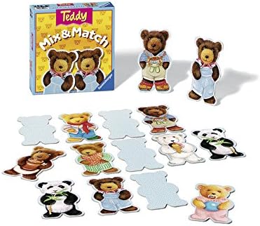 Ravensburger Teddy Mix & Match Interactive Game, Quick Play for Age 2 and Up, Classic Family Fun with Quality