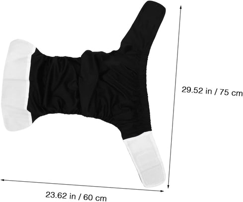 Comfortable Reusable Cloth Diaper for Adults - Black Design for Daily Use