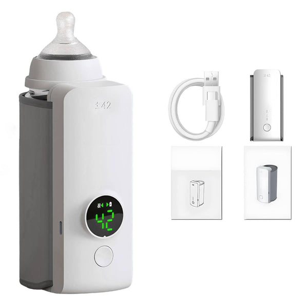Portable Baby Bottle Warmer for Travel, Cordless Baby Bottle Warmer for Breastmilk