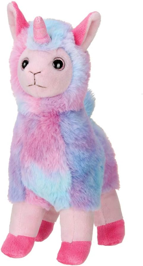Bearington Luna Llamacorn Plush, 10 Inch Rainbow Llama Stuffed Animal