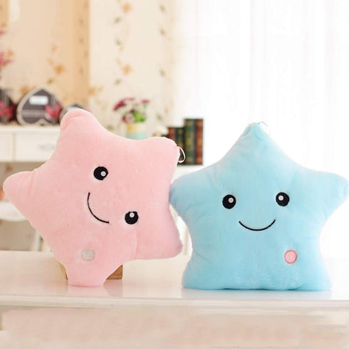 sofipal Creative Twinkle Star Shaped Plush Pillow, LED Night Light Glowing Cushions Stuffed Toys Gifts for Kids