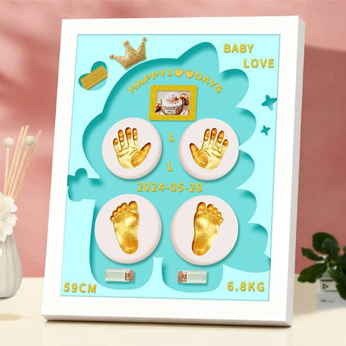 Moms(11x13 Inch MCstars Keepsakes Baby Handprint Ornament Making Kit, Newborn Photo & Lanugo Storage Personalized Gift