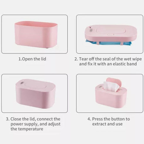 Plplaaoo Baby Wipe Warmer with Temperature Control Portable Wipe Warmer for Car and Home Use USB Powered Baby Wet Wipes
