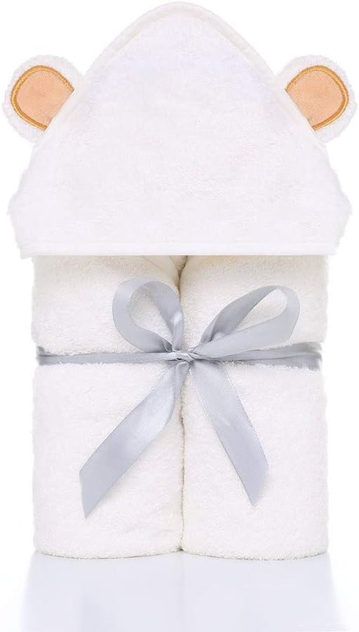 ZoikoM Personalized Embroidered Hooded Baby Towel with Cute Ears Baby Gift Embroidered Baby