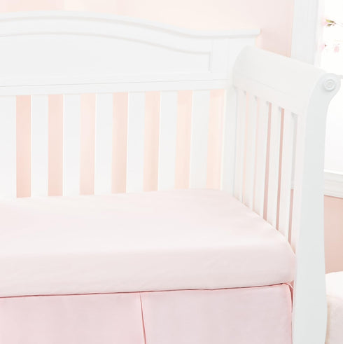 2 Pack 100% 28in 52in, EVERYDAY KIDS Fitted Girls Crib Sheet, Soft Breathable Cotton Baby Sheet, Fits Standard Size
