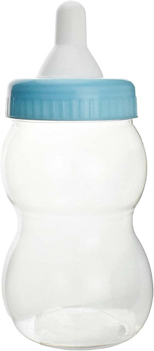 Firefly Imports 13-inch, Jumbo Milk Baby Bottle Coin Bank Plastic Container Baby Shower Game Favor, Light Baby Blue